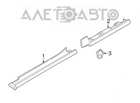 Threshold right front Ford Transit Connect MK2 13-18 structure, scratches