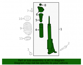 Shock absorber rear left Ford Ecosport 18-22 AWD SES