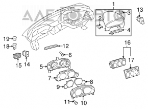 Mazda6 09-13 instrument cluster trim