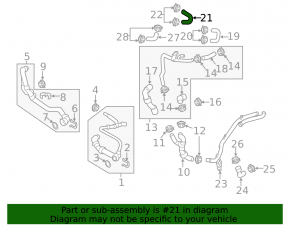 Cooling system pipe Audi A3 8V 15-16 2.0 TDI outlet