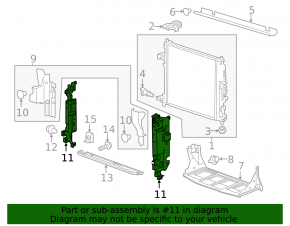 Lower radiator deflector Chevrolet Camaro 16-23 6.2