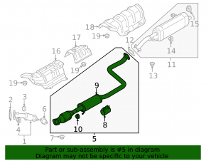 Exhaust line middle section with catalytic converter Hyundai Elantra AD 20 2.0