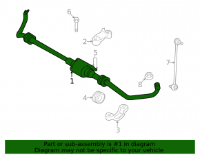 Active stabilizer front BMW 5 F10 11-16 3.0T RWD
