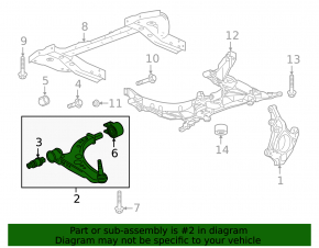 Lower control arm front right Chevrolet Bolt EV 22-23 with silent block
