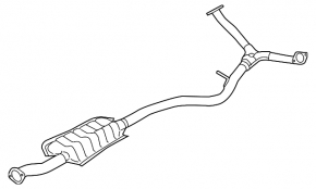Exhaust line middle part Subaru Forester 14-18 SJ 2.0