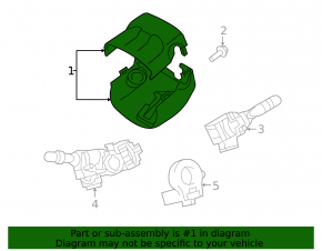Toyota Highlander 08-13 Black Steering Column Frame