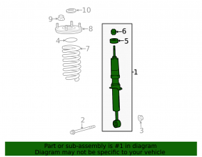 Front right shock absorber for Toyota Tundra 14-21 AWD