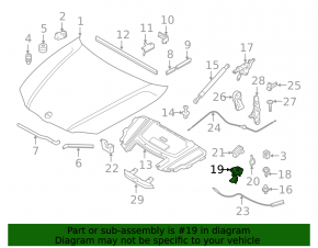 Hood release handle under the hood for BMW 3 Series E90 E92 07-12 Coupe & Convertible, Sedan & Wagon, With M3