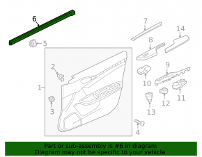 Glass seal front right inner Honda Insight 19-22
