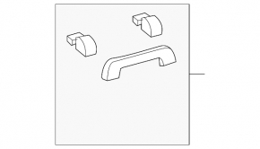 Ceiling handle rear left Toyota Prius 20 04-09 gray