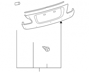 Trunk lid trim for Lexus GS300 GS350 GS430 06-11 without camera
