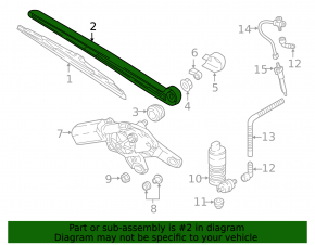 Rear wiper arm Audi Q5 80A 18-24