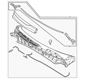 Windscreen wiper grille plastic Kia Niro 23-