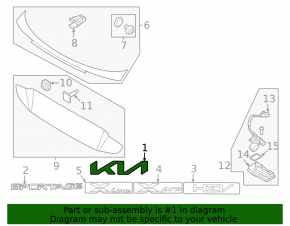 Kia Sportage 23-26 trunk logo emblem