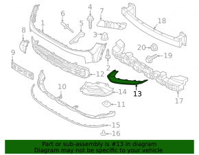 Left front bumper molding for Kia Sportage 23-25, chrome