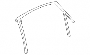 Rear right glass seal Audi A4 B8 08-16 sedan