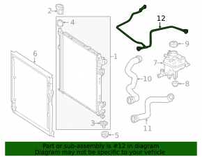 Cooling system return pipe tank-radiator Mercedes W166 ML 12-15 2.1d, 3.0d