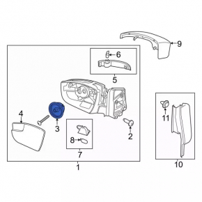Ford Escape MK4 20-25 Left Side Mirror Motor for Memory