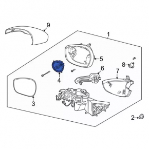 Ford Escape MK4 20-25 Left Side Mirror Motor for Memory