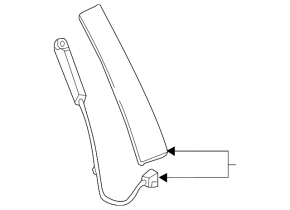 Ford Edge 15-24 right front side door trim