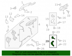 Door hinge lower front left Ford Mustang Mach-E 21-23