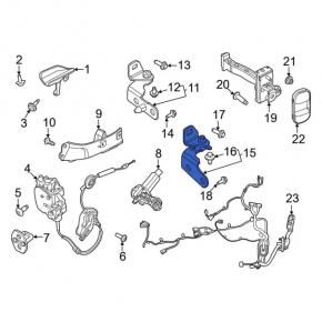Door hinge lower front left Ford Mustang Mach-E 21-23