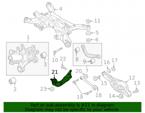 Rear right longitudinal arm Mazda CX-5 17-