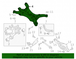 Rear subframe Mazda CX-5 17-24 FWD