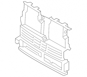 Radiator Deflector Louvers Frame Naked Ford Edge 19-24 2.0T, 2.7T