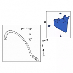 Mudguard front right Ford Escape MK4 23- type 2