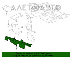 Left door sill plate for Jeep Compass 11-16 beige