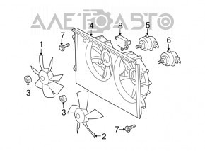 Cooling fan motor right Lexus ES350 13-18 chip broken