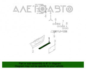 External trunk lid handle Mercedes W211