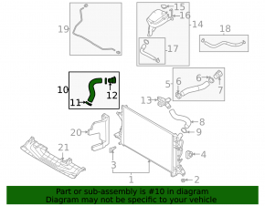 Upper cooling pipe Hyundai Elantra 21-26 1.6 second