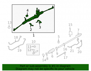 Power steering rack Subaru Impreza WRX GH 09-11 2.5T