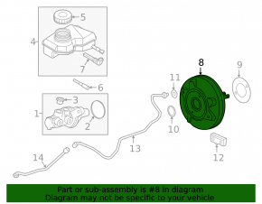 Vacuum booster BMW X1 F48 16-22 light