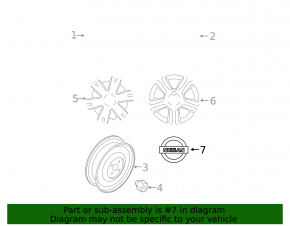 Center cap for Nissan Pathfinder 13-20 54mm disk
