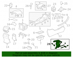 Parking brake lever for a 13-17 Honda Accord