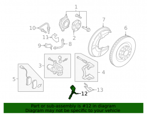 Rear right ABS sensor for Audi Q5 8R 09-17