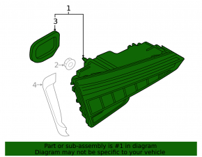 Lamp inside trunk lid right Audi A6 C8 19- without animation