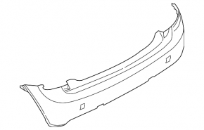 Bare rear bumper Mini Cooper F56 3d 14-24 prerest green dented, tears, broken fasteners