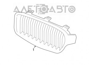 Radiator grill right BMW 3 F30 4d 12-18 sport line SIGNEDA
