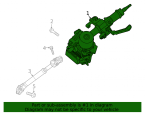 Steering column EUR Kia Forte 4d 14-16 prerest keyless