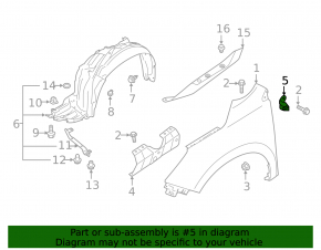 Front left lower wing bracket Subaru Forester 19-24 SK