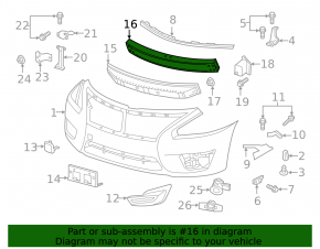 Front bumper reinforcement Nissan Maxima A36 16-18 prerest