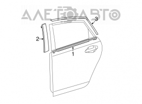 Toyota Prius 30 10-15 rear side door trim