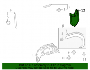 Rear right mudguard for Toyota Land Cruiser 24-26