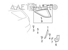 Mudguard rear left Lexus RX300 98-03