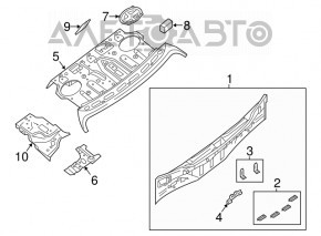 Nissan Altima 13-18 Rear Panel White