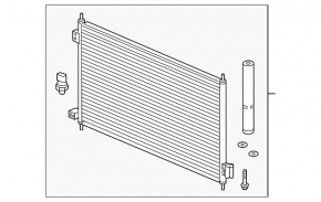Acura RDX 13-18 air conditioner condenser